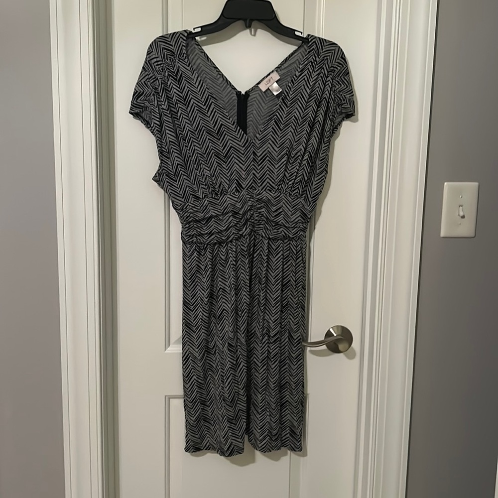 Loft brand, gray and black pattern, dress